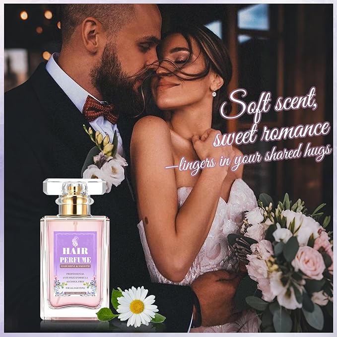 Hair Perfume for Women Long Lasting, Hydrating & Nourishing Hair Body Mist Spray Fragrance Essential Oil Odors Remove, Honey Infused Chamomile Pheromone Perfume Hair Fragrance, Alcohol Free 50ML