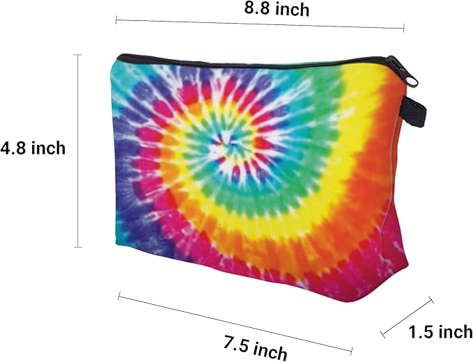 Cute Travel Makeup Bag Cosmetic Bag Small Pouch Gift for Women (Tie Dyed)