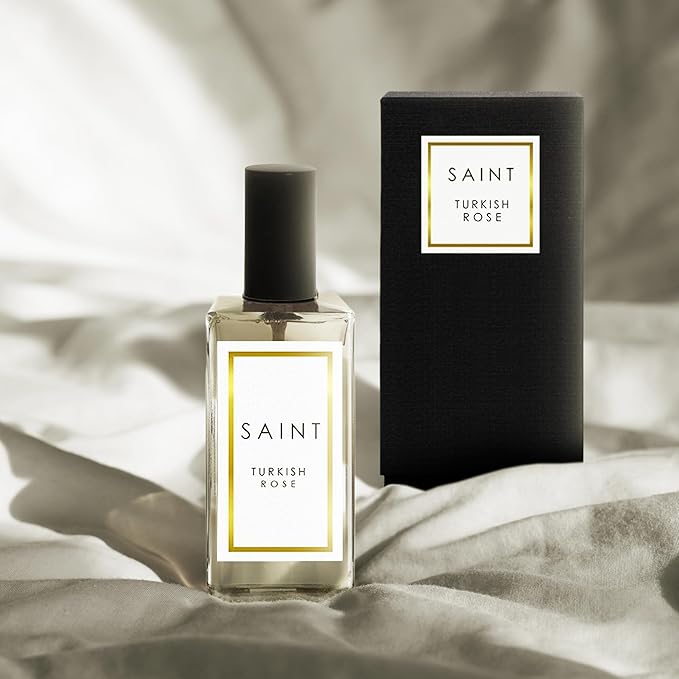 SAINT 100mL Room Spray - Aromatherapy Linen Spray - Relaxing and Calming Mist for Bed, Pillows, and Fabric - Air Fresheners for Home, Bedroom, or Bathroom, Turkish Rose