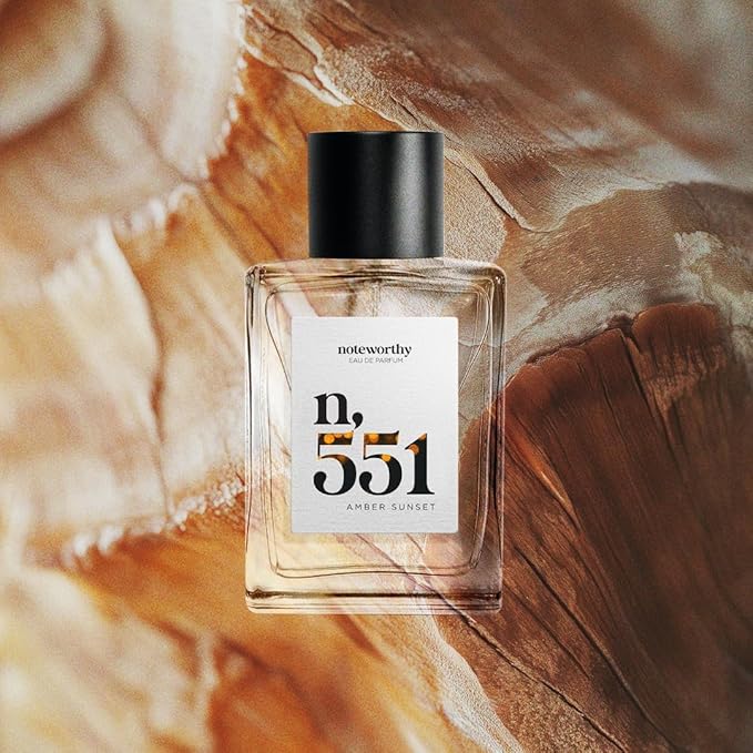Noteworthy n,551 Amber Sunset Eau De Parfum – Lily of the Valley, Amber, Sandalwood | Sophisticated, Warm Fragrance for Any Occasion | Long-lasting Unisex Perfume for Women & Men (100ml)