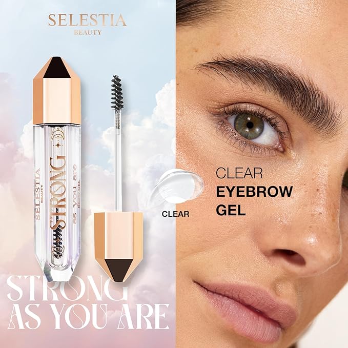 Clear Eyebrow Gel – Long-Lasting Formula for Strong Hold & Natural Finish, Clump & Flake Free – Taming & Defining Brow Lamination Gel, 0.095 fl.oz. – Strong As You Are