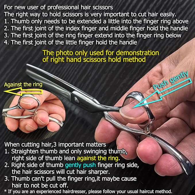 Professional 6 Inch Hair Thinning Shears Barber Scissors Sharp Hair Thinning Scissors 30 Teeth Barber Hair Clippers 440C Shears KINSARO for Hairdresser Barbershop or Home Use