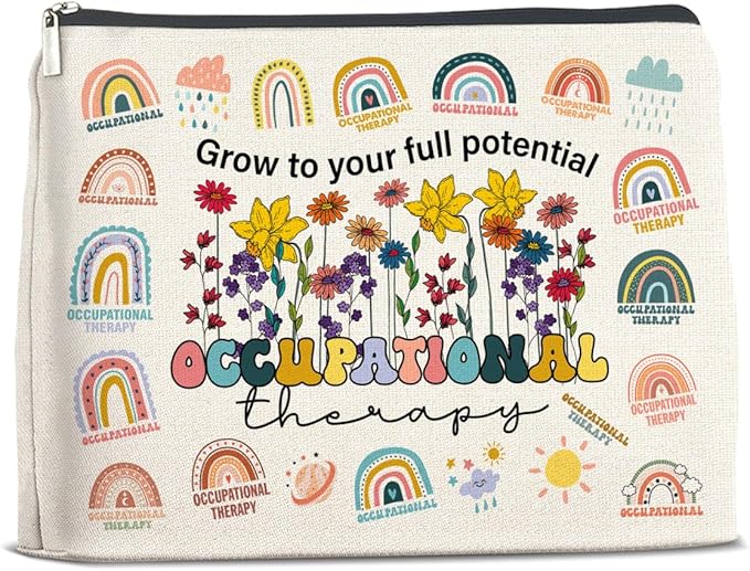Occupational Therapy Gifts Makeup Bag Occupational Therapist Gifts OT Grow to Your Full Potential Zipper Makeup Pouch