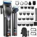 Hair Clippers for Men, Professional Cordless Hair Cutting and Trimmers Set with 7500RPM Powerful Motor & LCD Display, Mutil Function Mens Electric Hair Grooming Shaver Kit for Nose, Face, Body, Beard