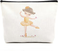 fkovcdy Cute ballerina makeup bag watercolor ballet dancing girl dancer gift recital gift little girl teen student ballet lover