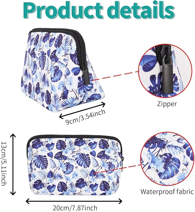 Cosmetic Bag Waterproof Neoprene Zipper Pouch Travel Portable Toiletry Makeup Bags Organizer Case for Women and Girls