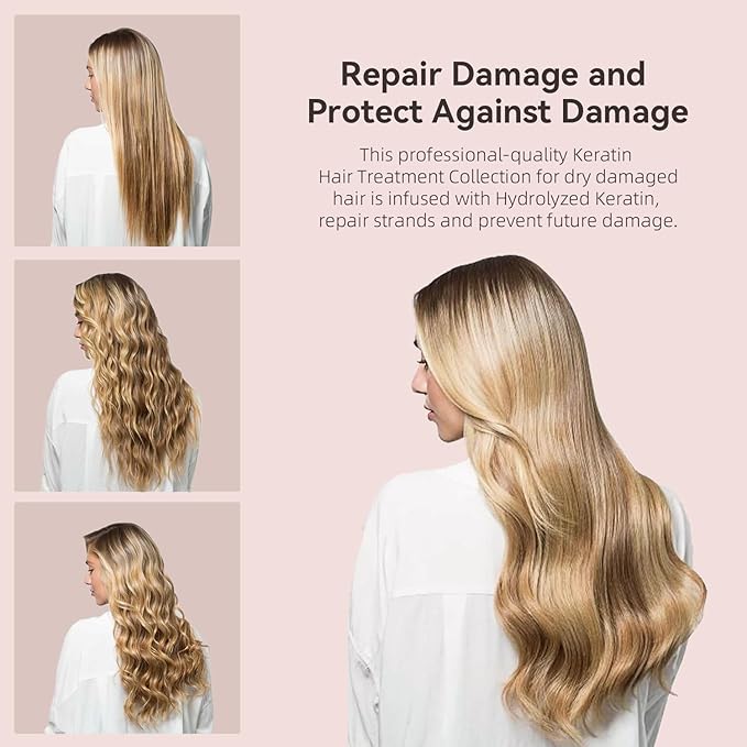 ALFHEIM Argan+ Repairing Hair Oil Serum for Dry, Damaged & Frizzy Hair with Argan Oil, Keratin, Panthenol & Vitamin E – Deep Nourishment, Smoothness & Shine – Non-Greasy, Sulfate Free – 3.38 oz