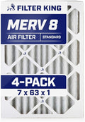 Filter King 7x63x1 Air Filter | 4-PACK | MERV 8 HVAC Pleated A/C Furnace by FilterKing