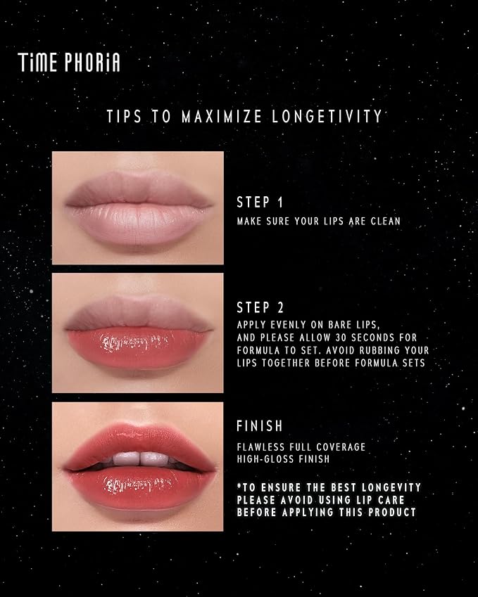 STELLAR DUST LIP STAIN-Long Lasting, Waterproof and Transferproof Lip Tint, Glossy Finish Lip Gloss, Lightweight Lipstick, High Coverage, Stocking Stuffers For Teen Girls (06 NEROSE)