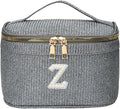 EURYNOME Makeup Bag with Custom Letter Z, Water-Resistant Travel Organizer Pouch, (8.3x5.1x5.1 Inch) Cosmetic Case for Women