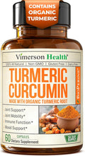 Turmeric Curcumin Supplement with Black Pepper Extract - High Potency Organic Turmeric 1400mg & 95% Curcuminoids for Joint & Digestive Health - Joint Support Supplement - 60 Vegan Curcuma Capsules