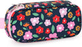 mibasies Girls Pencil Case for Kids, Multi-Slot Pencil Pouch, Pulan Flower