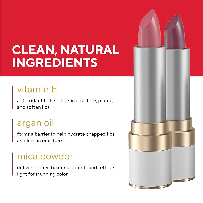 Mirabella - Sealed with a Kiss Smudge Proof Lipstick, Long-Lasting No-Bleed Lip Makeup, Hydrating Lip Color with Vegan Lanolin & Vitamin E, Berried Modern Matte Lipstick