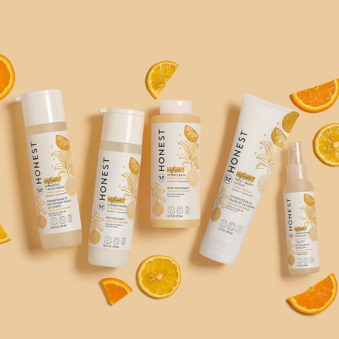 The Honest Company Hydrating Face and Body Lotion Fast Absorbing Naturally Derived Hypoallergenic Citrus Vanilla Refresh 8.5 fl oz
