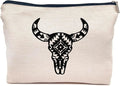 IWXYI Western Gifts Makeup Bag - Longhorn Skull Cosmetic Bags, Cow Skull Makeup Bags, Women's Cowgirl Gifts