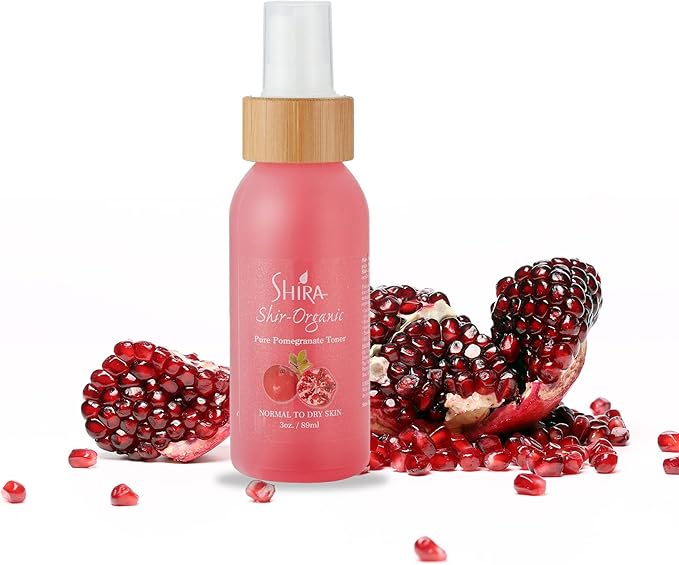 Shira Shir 89ml - Pomegranate Facial Toner & Hydrating Mist - Natural Glow Toner for Women, Organic Brightening Toner for Daily Skincare, Suitable for All Skin Types, Refreshing & Hydrating
