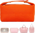 Travel Makeup Bag, Waterproof Canvas Cosmetic Bag Make Up Organizer Case for Women, Large Toiletry Bag Skincare Pouch for Toiletries Accessories Brushes