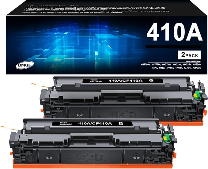 410A Toner Cartridge - Toner Replacement for 410A CF410A 410X Compatible with HP Color Laserje Pro MFP M477fnw M477fdw M452nw M452dn,Color Laserj Pro M477 M452 Series |(Black, 2 Pack)