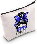 TOBGB Cheer Life Makeup Bag Cheerleader Gift Cheer Cosmetic Bag Cheerleading Gift Coach Gift Cheer Mom Gift (Cheer Life Bag)