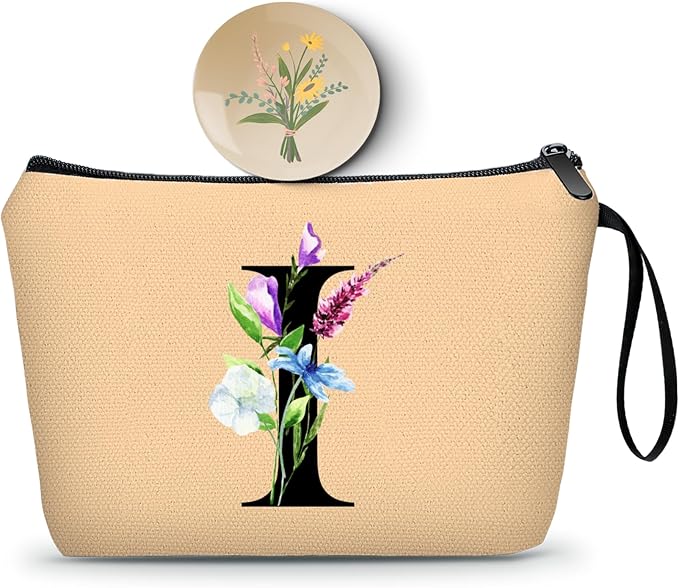 Birthday Inspirational Bridesmaid Proposal Team Small Gifts for Women Mom Aunt Teacher Sister Coworkers Makeup Cosmetic Bag Travel with Mirror Mothers Day Christmas Graduation I
