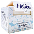 Helice Face Towels, 10"×12" Disposable Face Towel, Face Towelettes XL, Ultra Soft Makeup Remover Dry Wipes, Thick Face Towel for Sensitive Skin, 50 Count (1 Pack)
