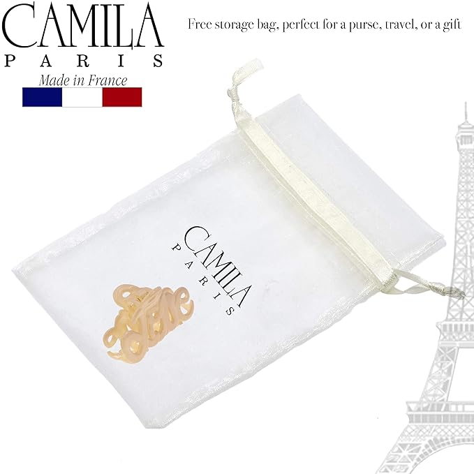 Camila Paris CP3045 French Hair Clip for Women, 2 inch Girls Hair Claw Clips Jaw Ivory Fashion Durable and Styling Hair Accessories for Women, Strong Hold No Slip Grip, Made in France