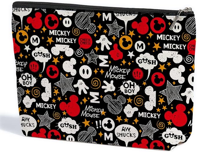 Cartoon Mouse Makeup Bag Cosmetic Bag Zipper Pouch Funny Cute Mouse Themed Gifts Animal Lover Gifts Friendship International Nurses Day Birthday Gift for Women Girl Sister Girlfriend