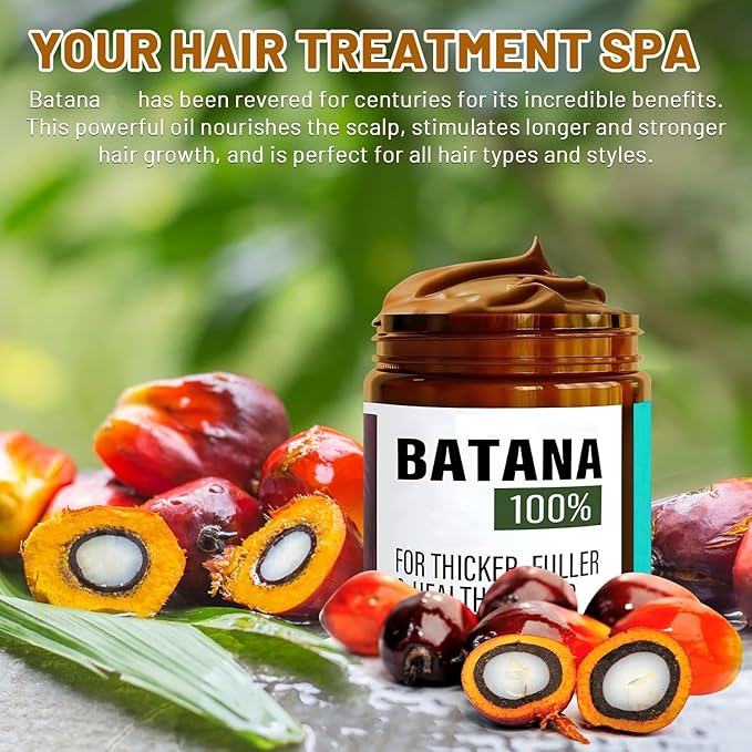 Batana Hair Growth Oil,Batana-Oils,Batana Natural Hair Growth Oils,Organic and Natural Ingredients - Promotes Hair Growthand Thickness for Men & Women