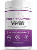 VITASEI Hydrolyzed Collagen Peptides Powder with Vitamin C & Resveratrol - Hair, Skin and Nails Vitamins for Women & Men - Bone and Joint Supplement - Coconut Flavored - 16 oz