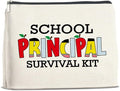 School Principal Gifts: Makeup Bag, Appreciation Gifts for Women, Survival Kit Zipper Pouch