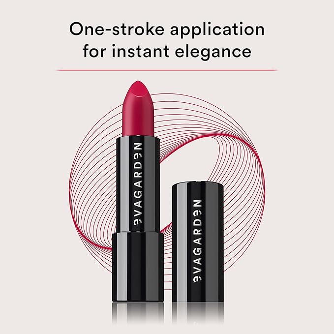 EVAGARDEN Classy Lipstick - Formulated with Natural Oils - Envelopes Your Skin with Satin Effect - Light, Pigmented Blend Gives Full Coverage and Chic Finish Instantly - 610 Garnet Rose - 0.1 oz