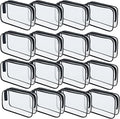 16 Pieces Clear Makeup Bags Bulk, TSA Approved Toiletry Bag for Travel, PVC Waterproof Travel Pouches Clear Pouch with Zipper for Men and Women Carry-on Travel Essentials Cosmetic Bags (Black-M)