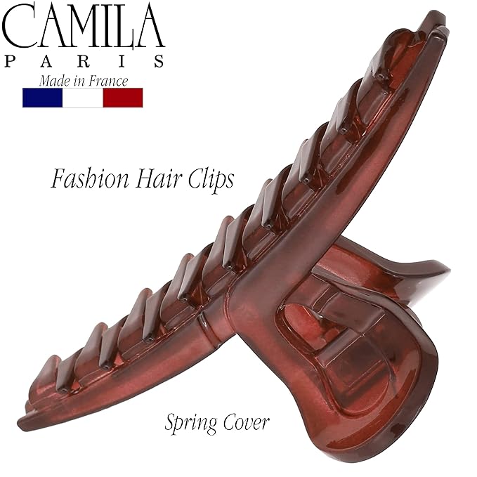 Camila Paris CP3225 French Hair Clip for Women, Narrow, Strong Hold Grip Double Teeth Girls Hair Claw Clips Jaw, Fashion Durable Styling Hair Accessories for Women, Made in France