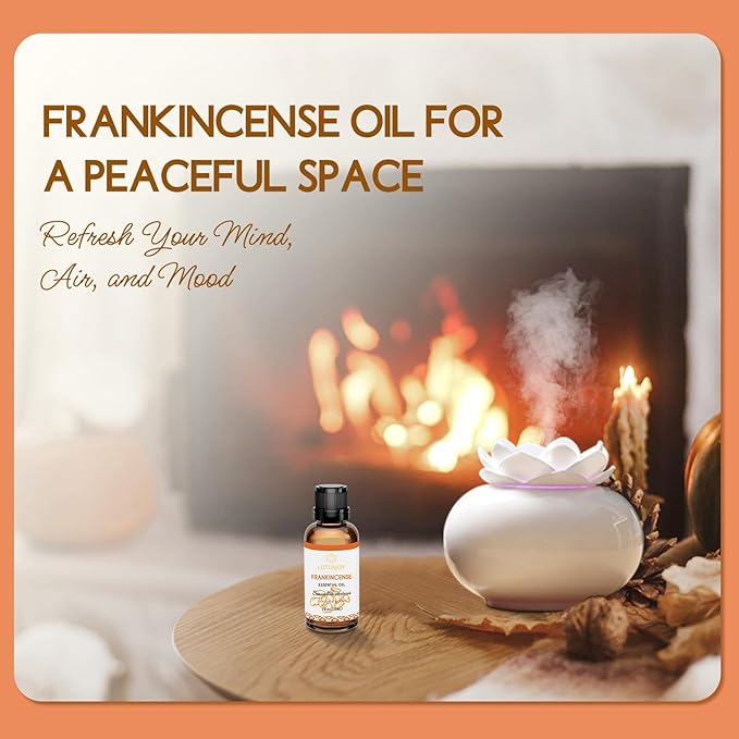 Frankincense Essential Oil – 100% Pure Aromatherapy Oil for Diffuser, Candle, Soap Making, DIY Use – 1 oz