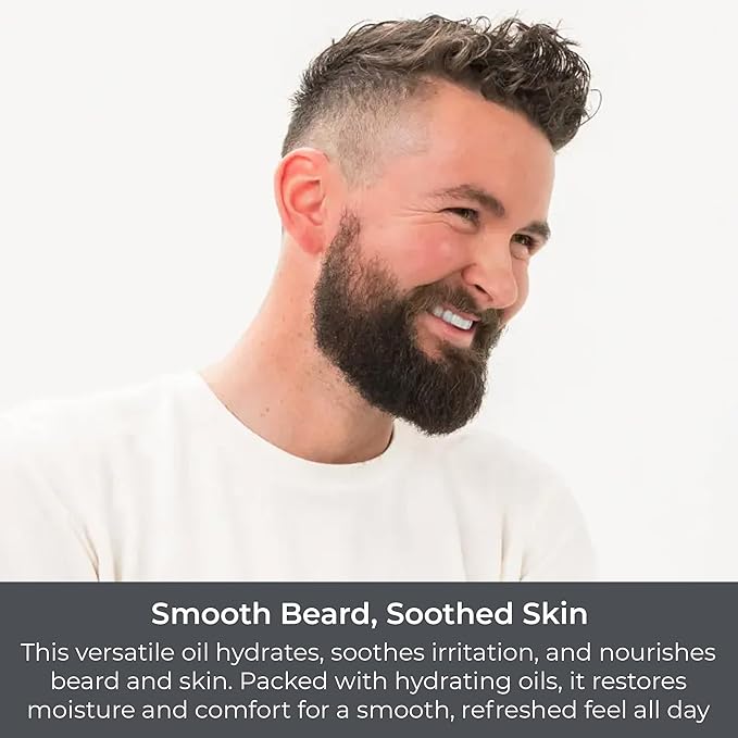 CIBU for Men Beard + Shave Oil - 2oz Pre-Shave Beard Oil for Men - Softens Beard, Relieves Itching, Moisturizes Skin, and Reduces Redness