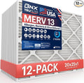 BNX TruFilter 20x25x1 MERV 13 AC Furnace Air Filter by BNX