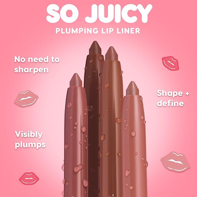 ColourPop So Juicy Plumping Lip Liner with Peptides - Long Lasting Lip Liner for Visibly Plumped & Shaped Lips - Enriched with Smoothing Ceramides & Peppermint - Slay (0.01 oz)