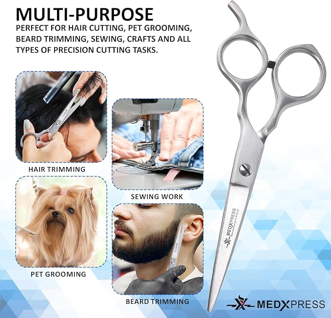 Hair Cutting Scissors 5.5" Stainless Steel Styling Shears Japanese Style for Hair Cutting Professional Barber Scissors for Hair Salon and Home Sharp Trim Scissors Ideal for Women and Men.