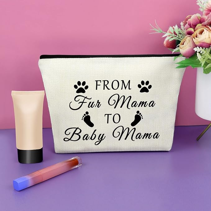 Sazuwu New Mom Gifts for Women After Birth Makeup Travel Bag Cosmetic Organizers Mom to Be Pregnancy Announcement Baby Reveal Gift for Mother New Mommy Mothers Day Present