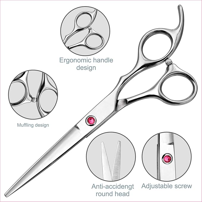 Fcysy Professional Barber Scissors - Thinning Shears for Men & Women, Salon Hair Trimming Kit with Scissors Set