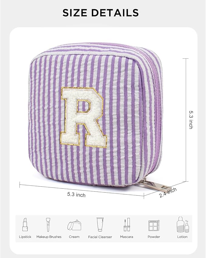 LETGO Gifts for Girls Teen Girl - Pink Preppy Makeup Bag Best Friend Birthday Gifts Teacher Gifts for Women Wedding Gifts Bridesmaid Gifts Daughter Teacher Wife Gifts Teen Girl Gifts