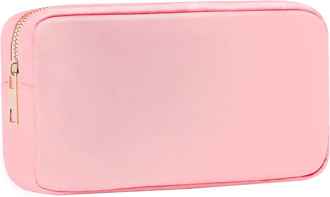 Travel Essentials Makeup Bag for Women Water-resistant Toiletry Organizer Nylon Cosmetic Pouch Preppy Stuff