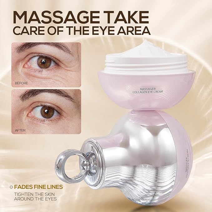 Ah-8 Firming Neck Cream and Massage Eye Cream, Neck Cream for Tightening and Firming, Eye Cream for Reduce Fine Lines and Diminish Dark Circles, Deep Moisturizing Skincare Day and Night Use