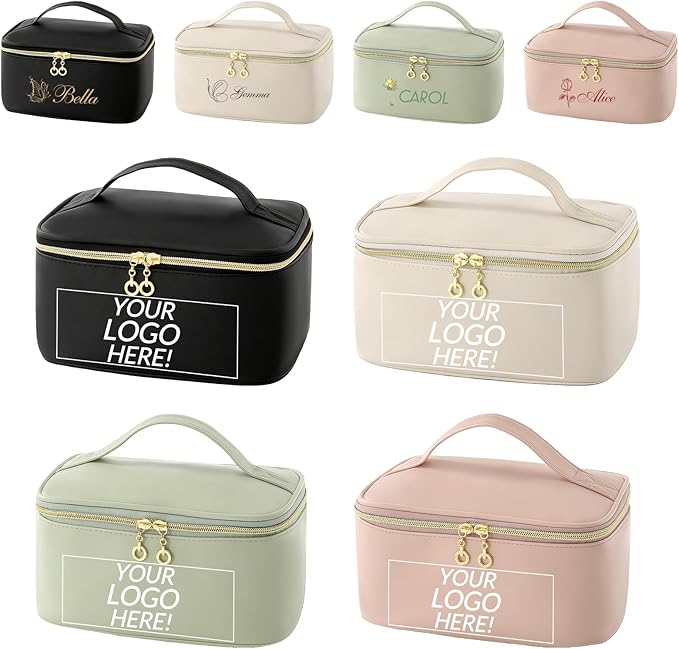 Personalized Cosmetic Bag,Customized Makeup Bag,Large Capacity Toiletry Bags for Traveling Women,Girls,Bridesmaid,with Handle&Divider,Christmas Gifts,Monogrammed Bridesmaid Gifts