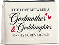 Makeup Bag Godmother Gifts from Goddaughter, Gifts for Godmother and Goddaughter Cosmetic Bag Zipper Makeup Pouch