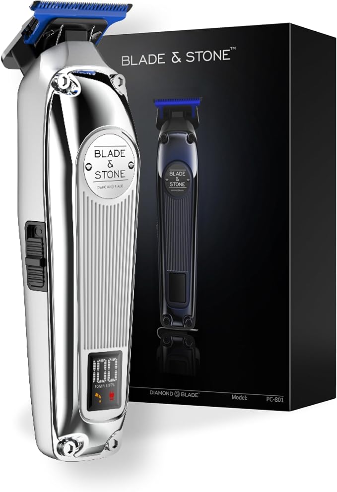 Blade & Stone Professional Hair Trimmer for Men PT301 | Diamond-S Blade | Micro-Gap Tech | 7200 RPM Durable Motor, All-Metal, Cordless Hair Trimmer - The Aviator