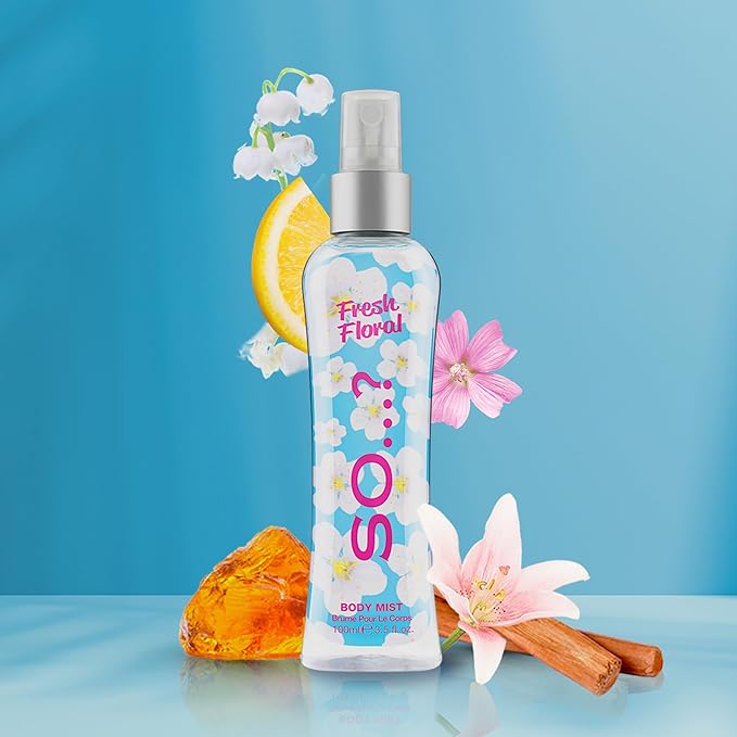So...? Fresh Floral Body Mist for Women - 3.5 oz Body Mist - Pack of 2