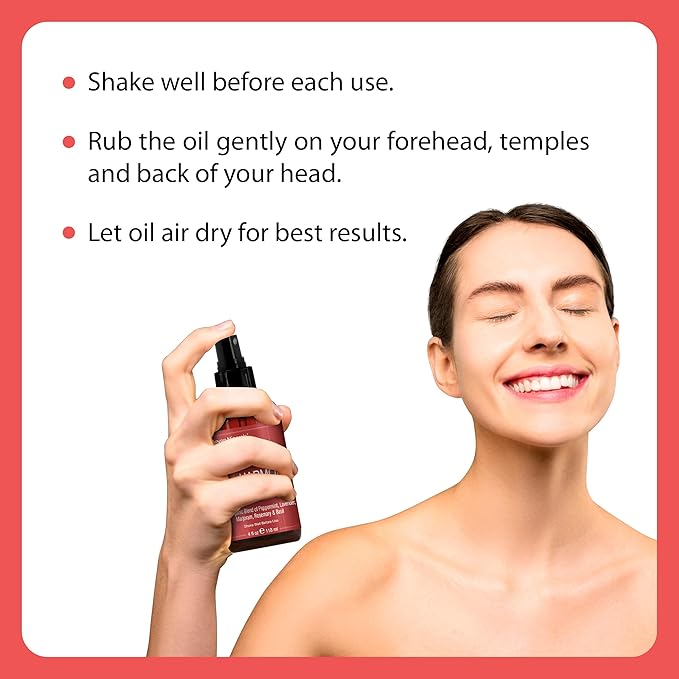 Seven Minerals, Head Harmony Spray - Powerful Magnesium Oil Blend with Essential Oils (Lavender, Sweet Marjoram, Peppermint, Rosemary, and Basil) fo Relief - Made in USA - Free Trigger Tracker