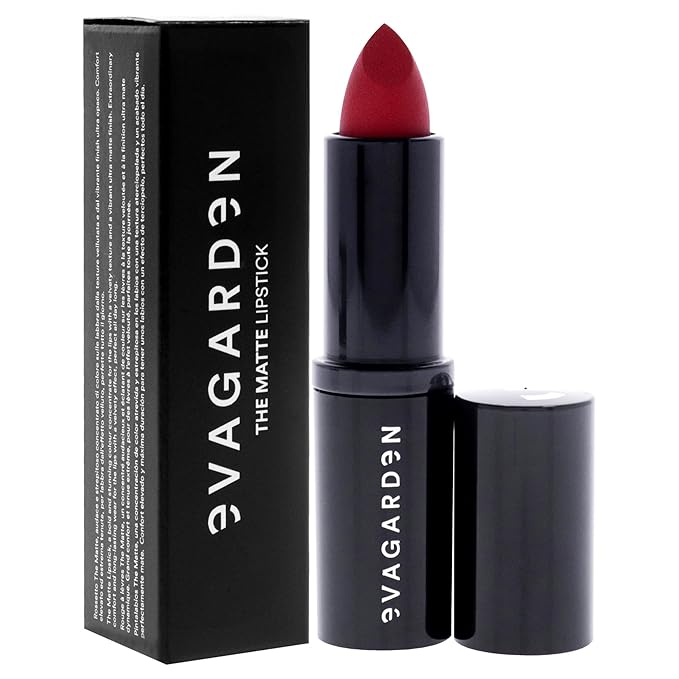 EVAGARDEN The Matte Lipstick - Velvety Texture and Vibrant Ultra-Matte Finish - Pigmented, Soft and Silky Formula and Smooth Application - Offers Bold Saturated Color - 639 Retro Red - 0.1 oz