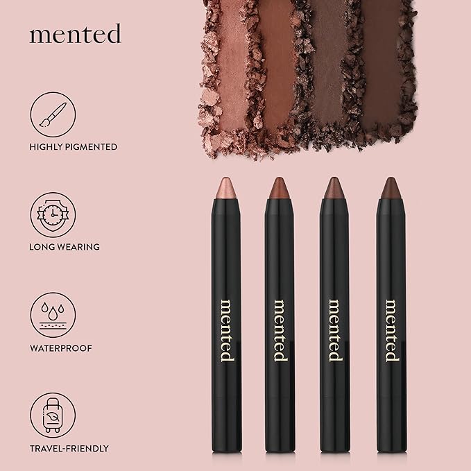 Mented Cosmetics Color Intense Eye Shadow Sticks, Cream Eyeshadow Stick Crayon, Easy-to-Apply Eyeshadow Pencils, Waterproof + Crease Proof Eye shadow Make Up, 0.05oz, Better off Bronze